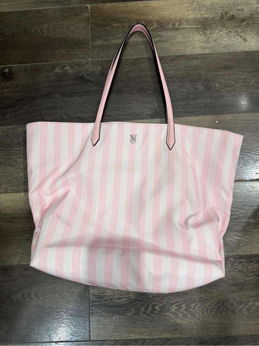 Victoria’s Secret Icon Striped Pink Tote Bag